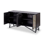 Buffet extra large effet pierre Verde