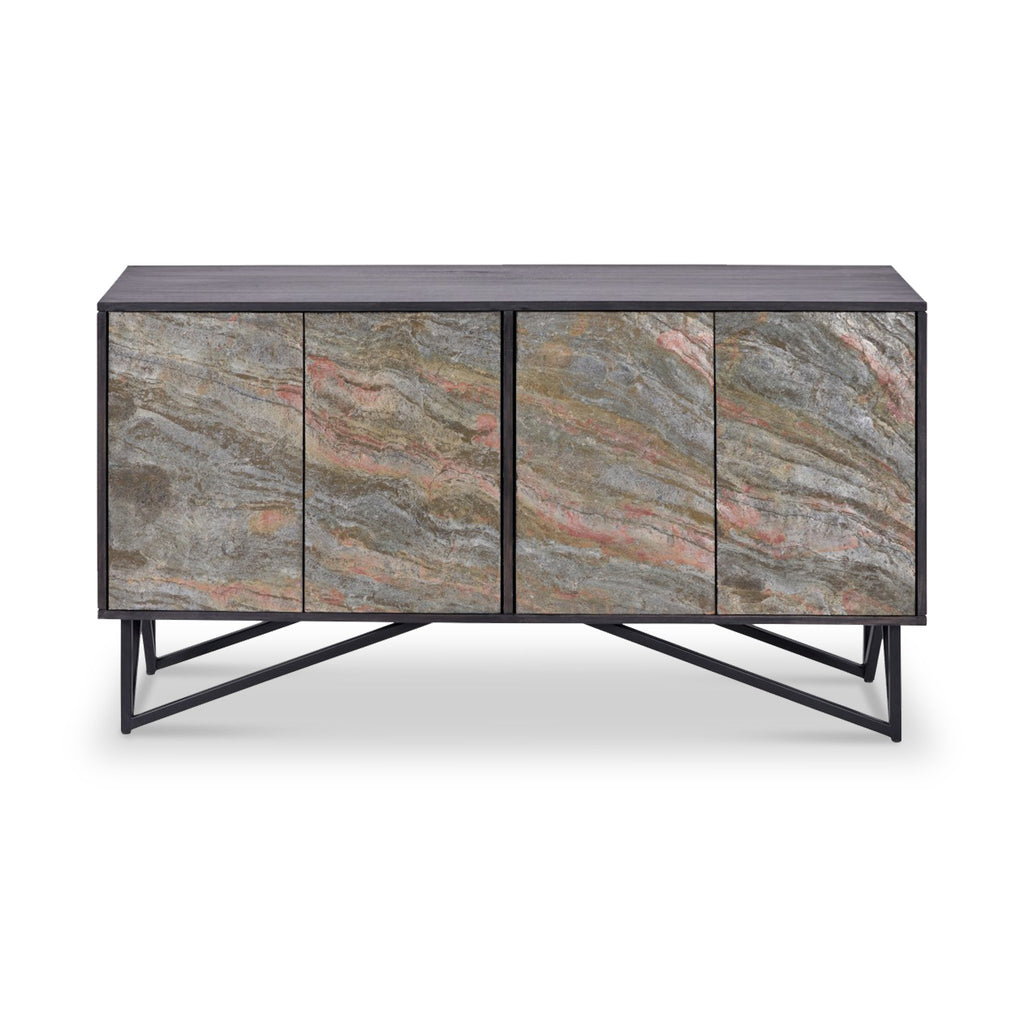 Buffet extra large effet pierre Verde