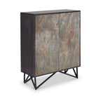 Armoire à deux portes effet pierre Verde