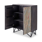 Armoire à deux portes effet pierre Verde