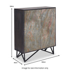 Armoire à deux portes effet pierre Verde