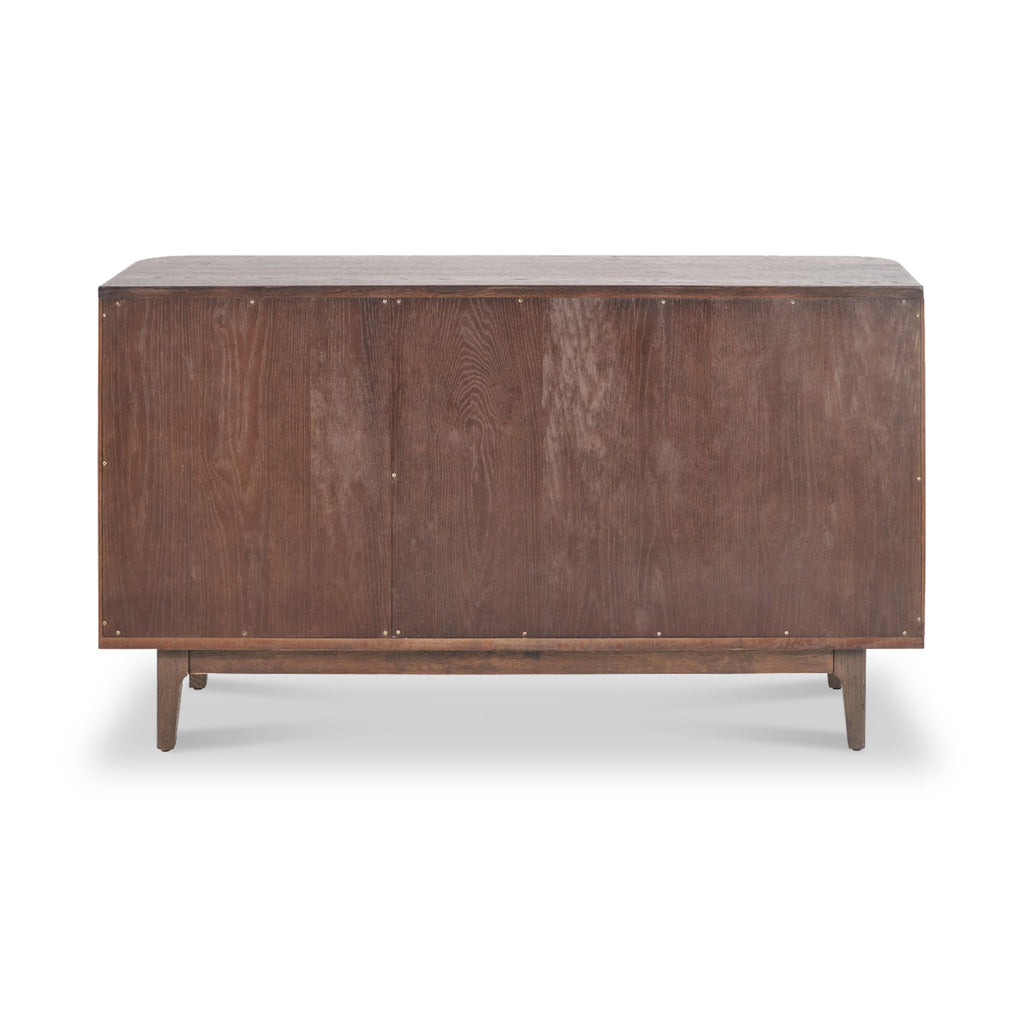 Buffet Raie en chêne et pin cannelés, grand modèle