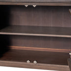 Buffet Raie en chêne et pin cannelés, grand modèle