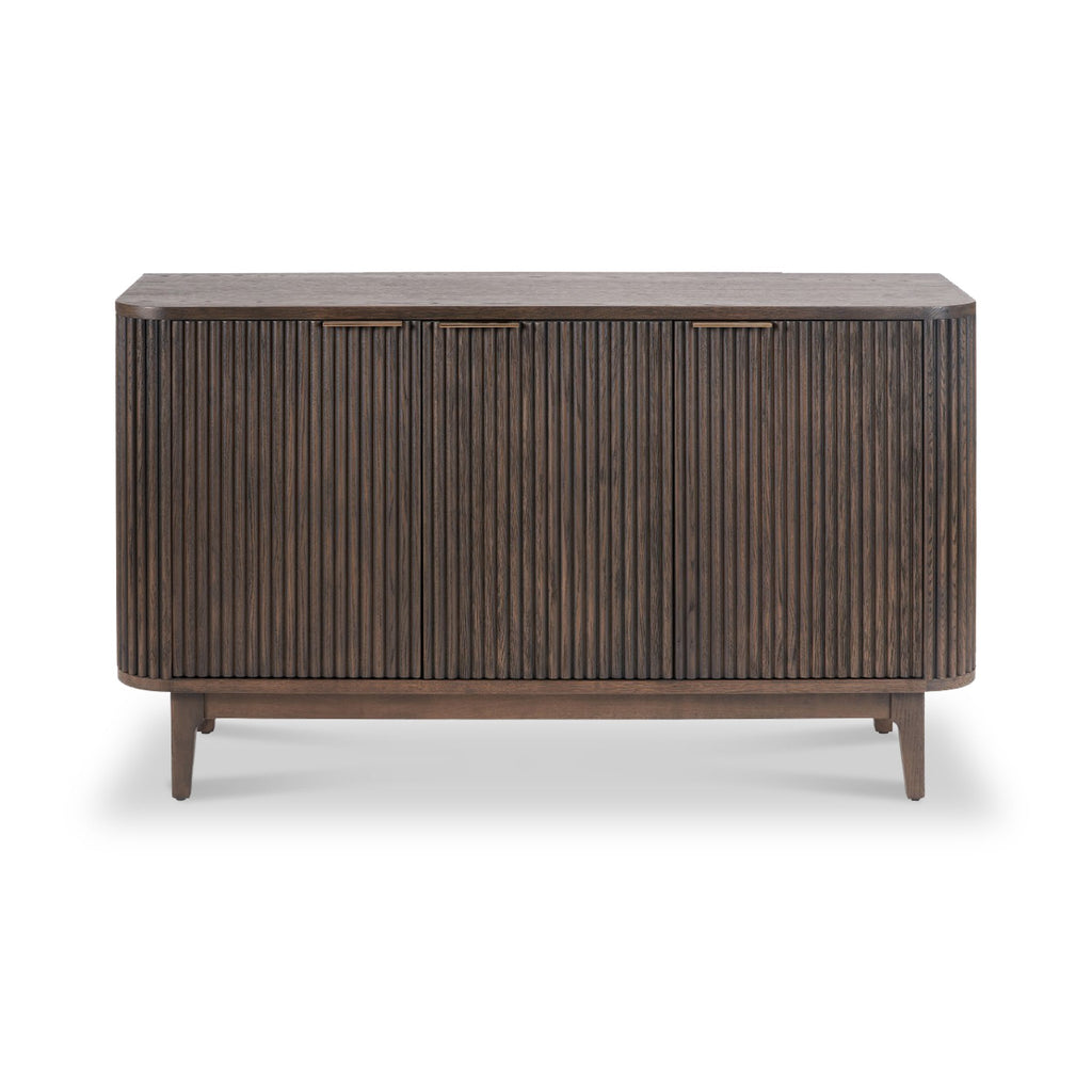 Buffet Raie en chêne et pin cannelés, grand modèle