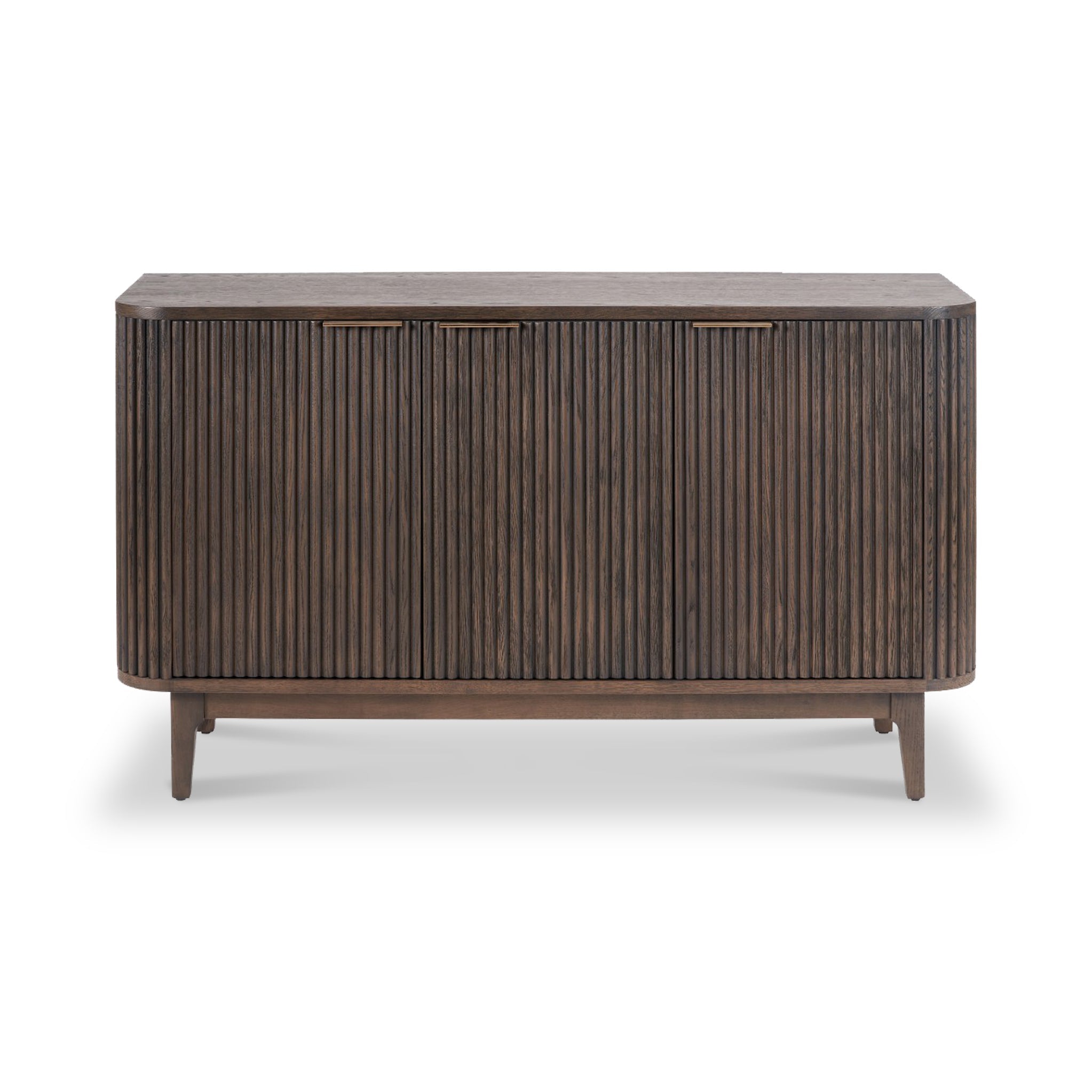 Buffet Raie en chêne et pin cannelés, grand modèle