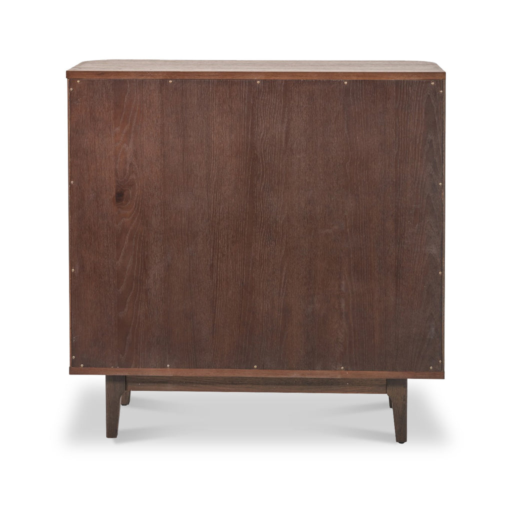 Petit buffet Raie en chêne et pin cannelés