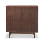 Petit buffet Raie en chêne et pin cannelés