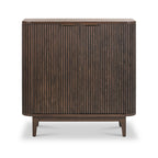 Petit buffet Raie en chêne et pin cannelés