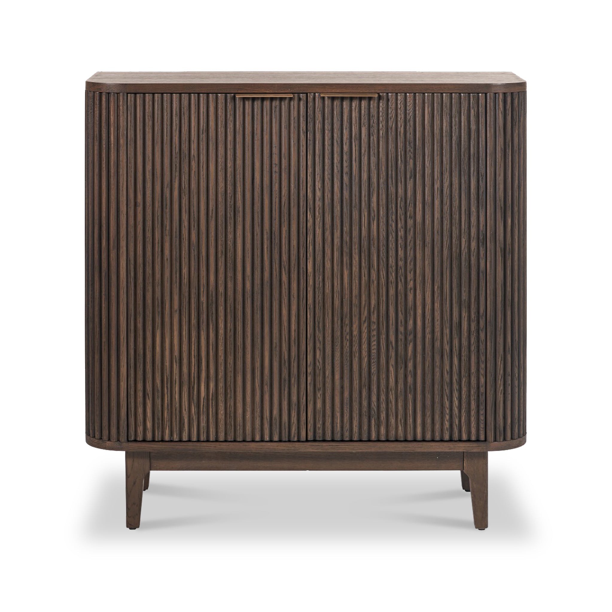 Petit buffet Raie en chêne et pin cannelés