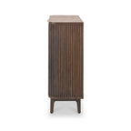 Petit buffet Raie en chêne et pin cannelés