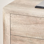 Commode haute Ukiah effet chêne à 5 tiroirs