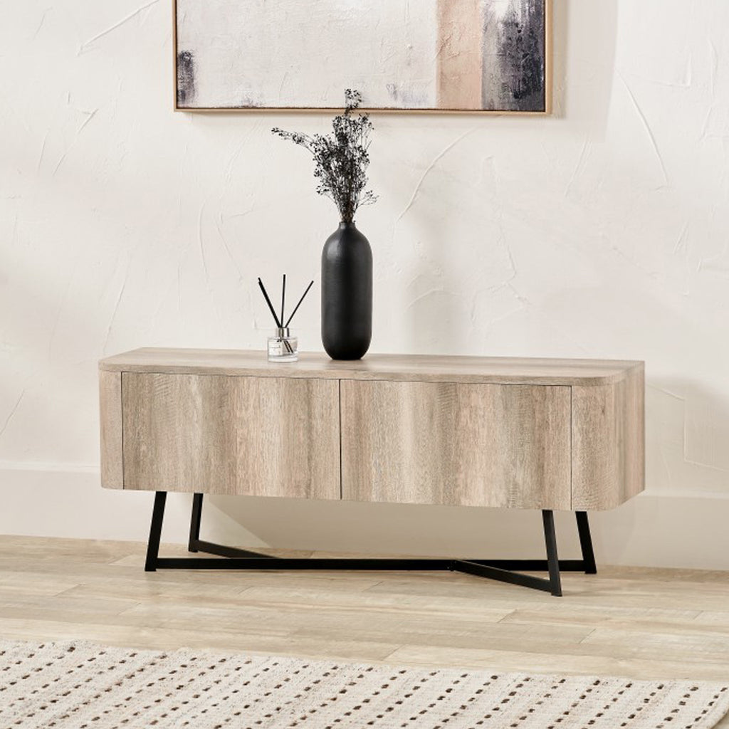 Meuble TV Ukiah effet chêne 120 cm