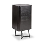 Commode haute Ukiah en frêne noir à 5 tiroirs