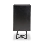 Commode haute Ukiah en frêne noir à 5 tiroirs