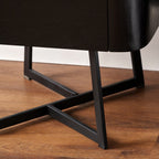 Commode haute Ukiah en frêne noir à 5 tiroirs