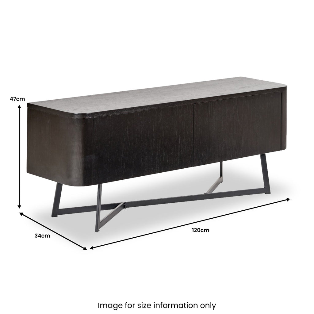 Meuble TV Ukiah Black Ash 120 cm