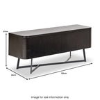 Meuble TV Ukiah Black Ash 120 cm