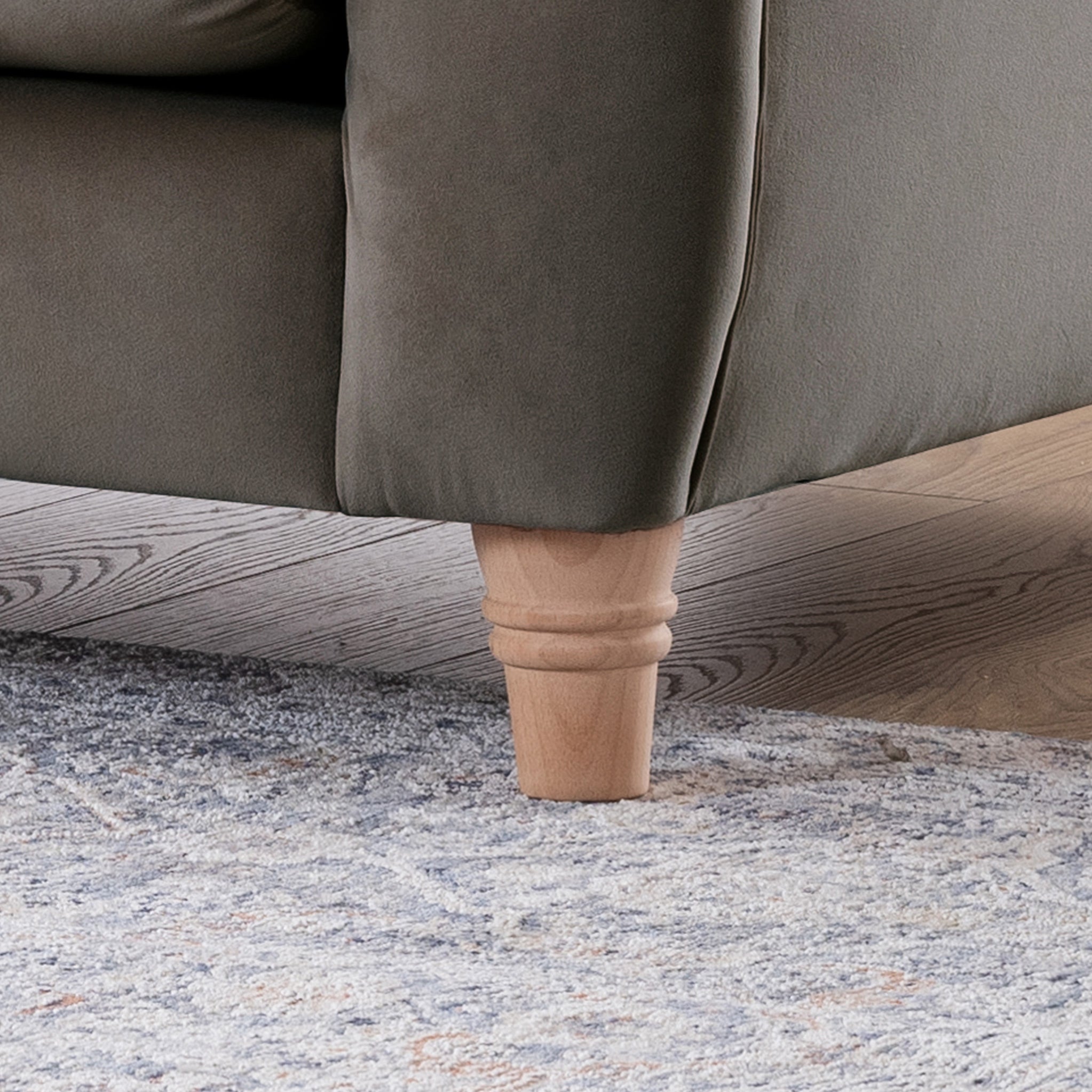 Fauteuil Chesterfield en velours Clarence