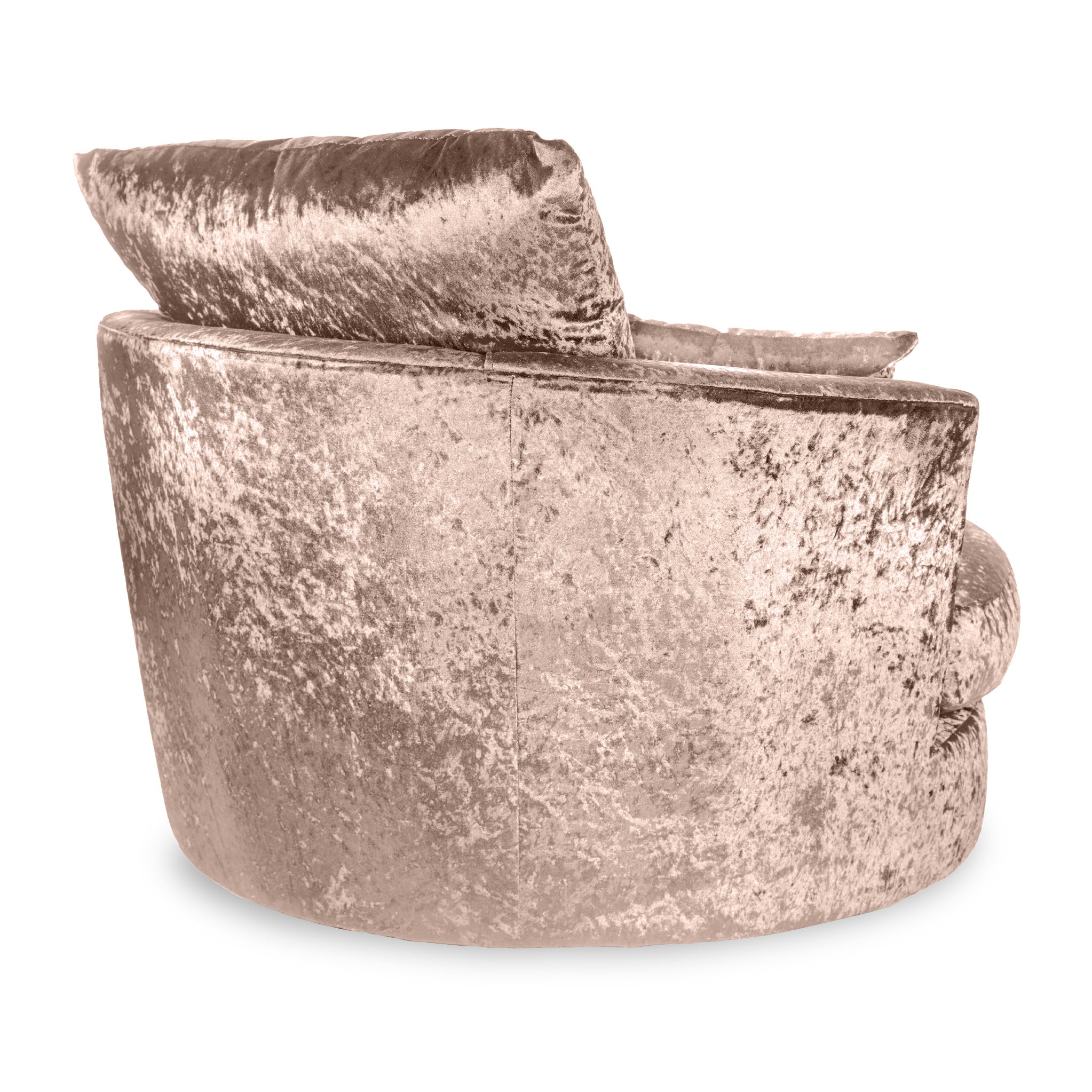 Fauteuil pivotant en velours froissé Tamara