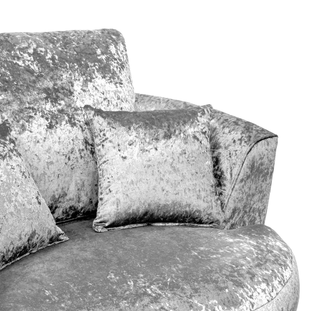 Fauteuil pivotant en velours froissé Tamara