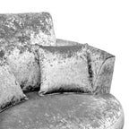 Fauteuil pivotant en velours froissé Tamara