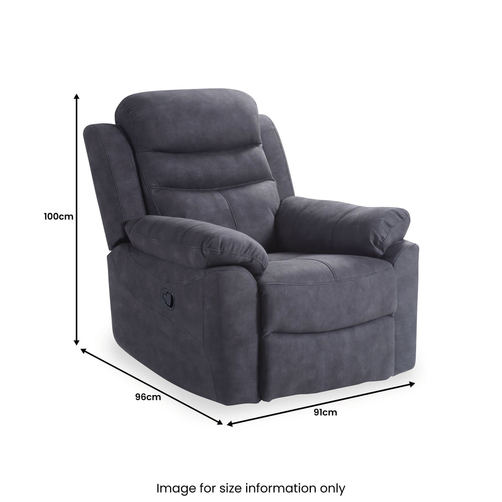 Fauteuil inclinable Conway couleur anthracite