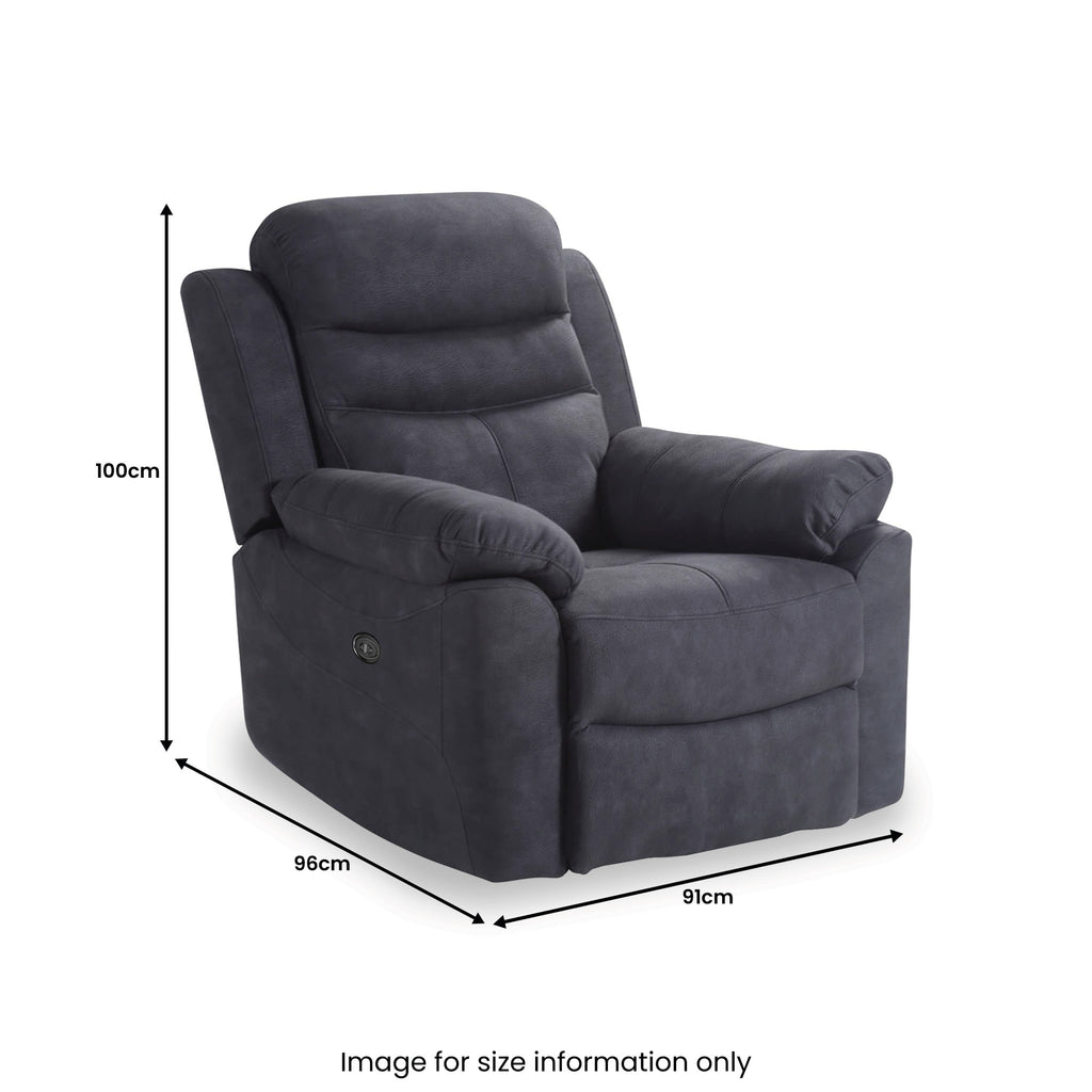 Fauteuil inclinable électrique Conway couleur anthracite