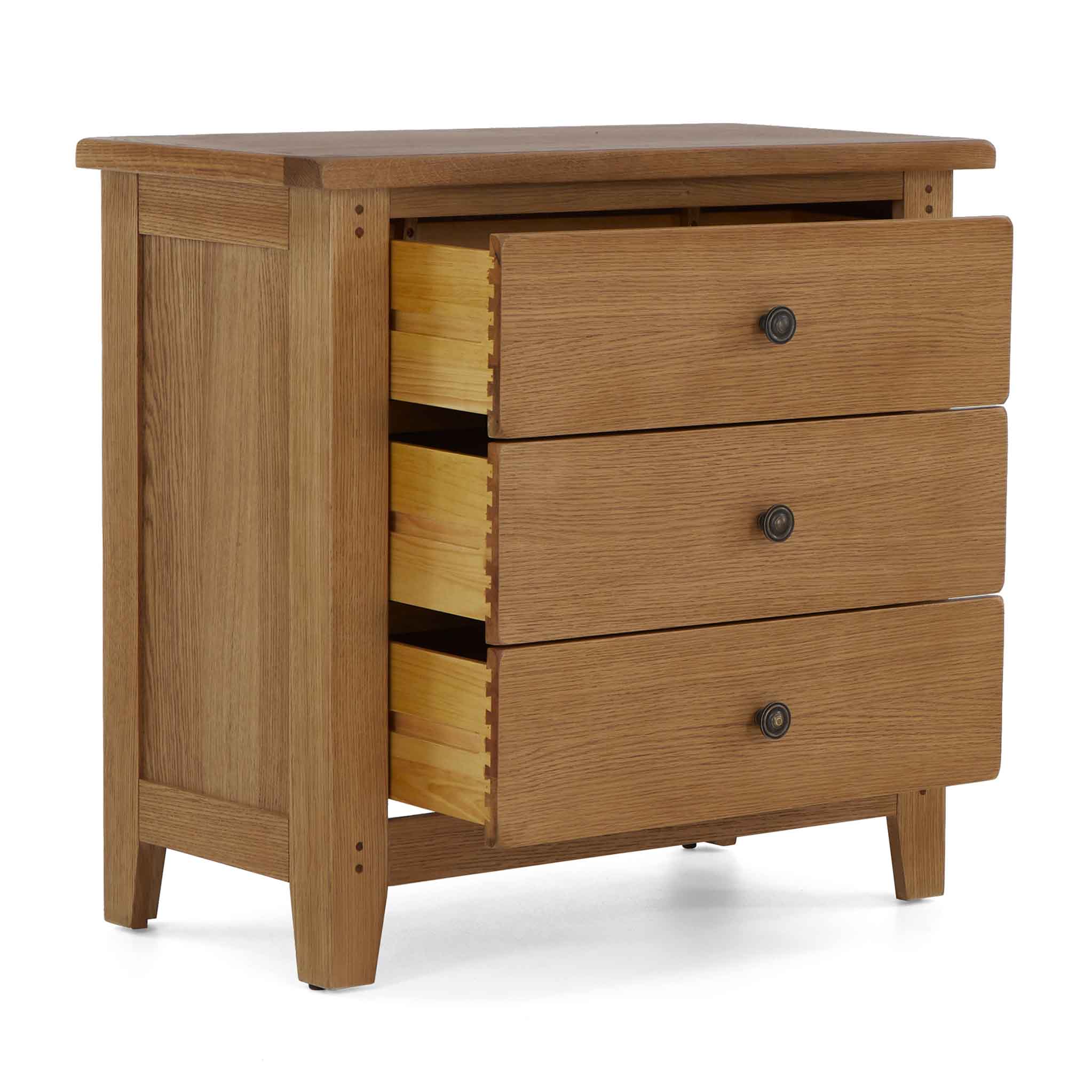 Commode Broadway Oak à 3 tiroirs