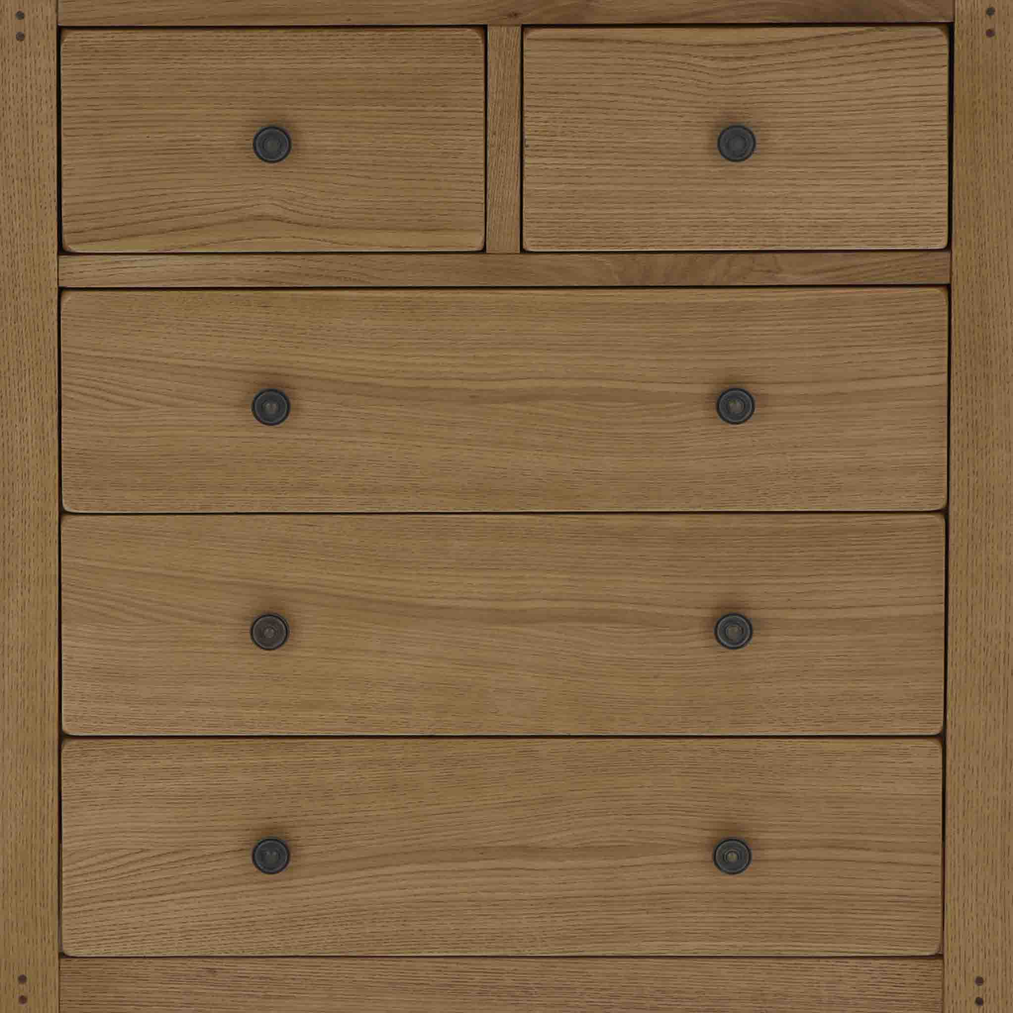 Commode Broadway Oak à 2 tiroirs et 3 tiroirs