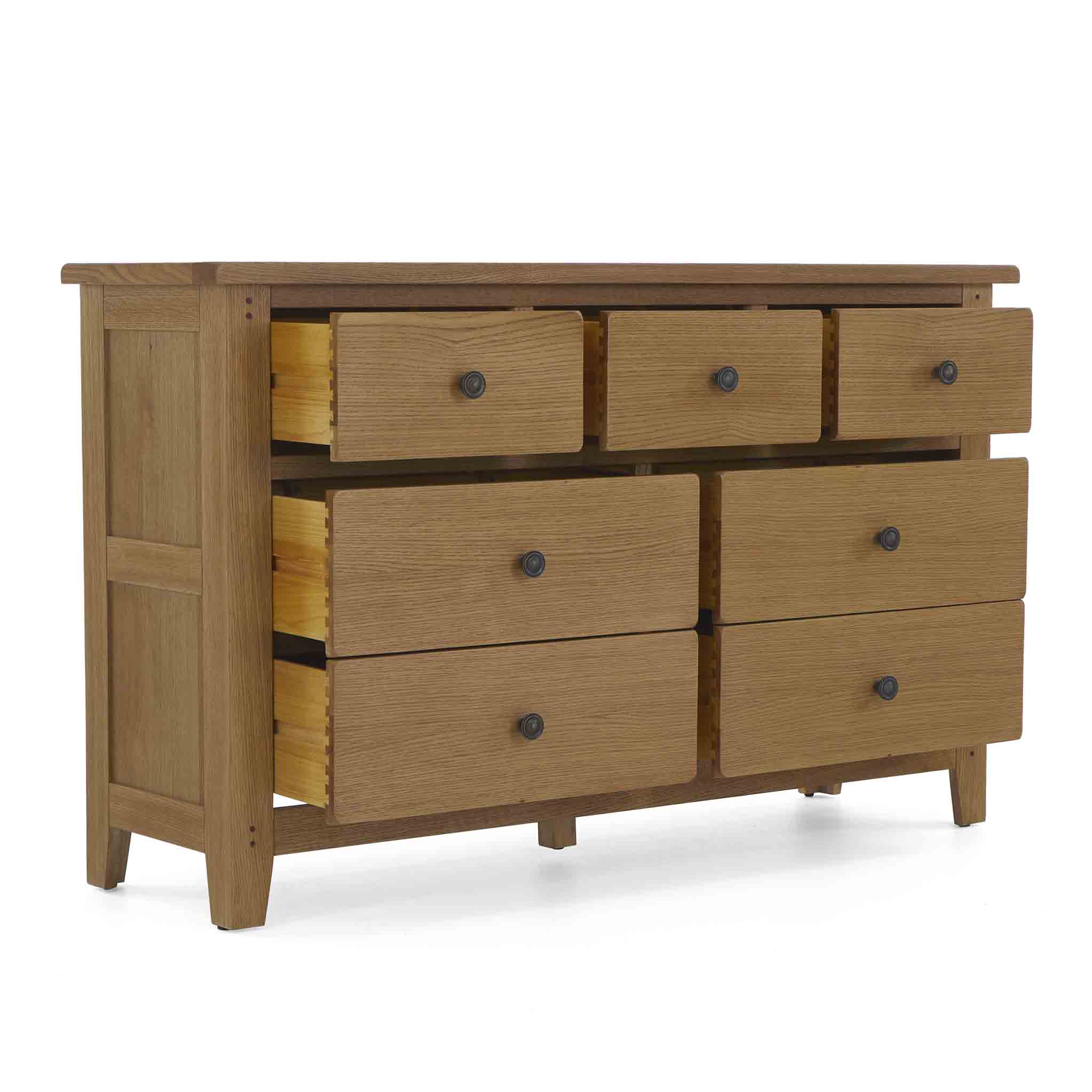 Commode Broadway Oak à 3 tiroirs et 4 tiroirs