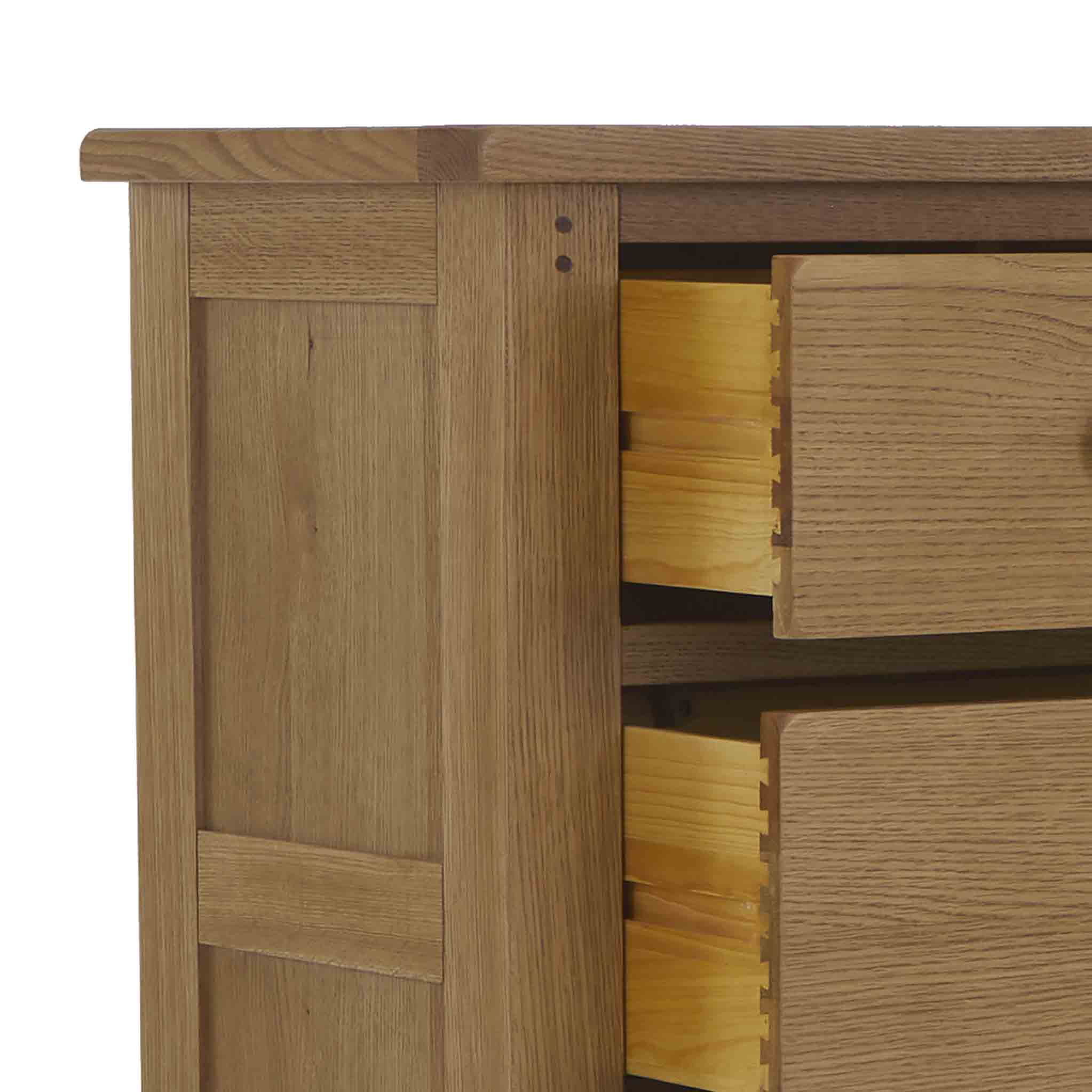 Commode Broadway Oak à 3 tiroirs et 4 tiroirs