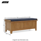 Banc de rangement Broadway Oak