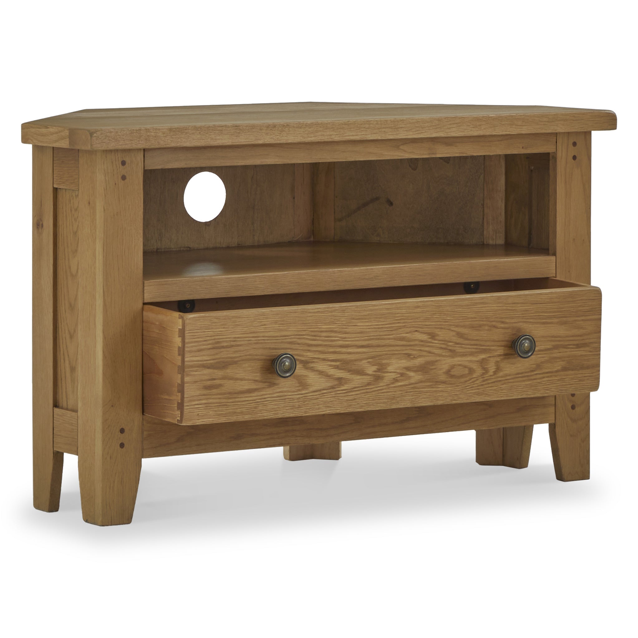 Meuble TV d'angle Broadway Oak avec tiroir
