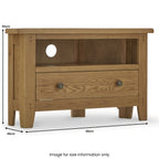 Meuble TV d'angle Broadway Oak avec tiroir