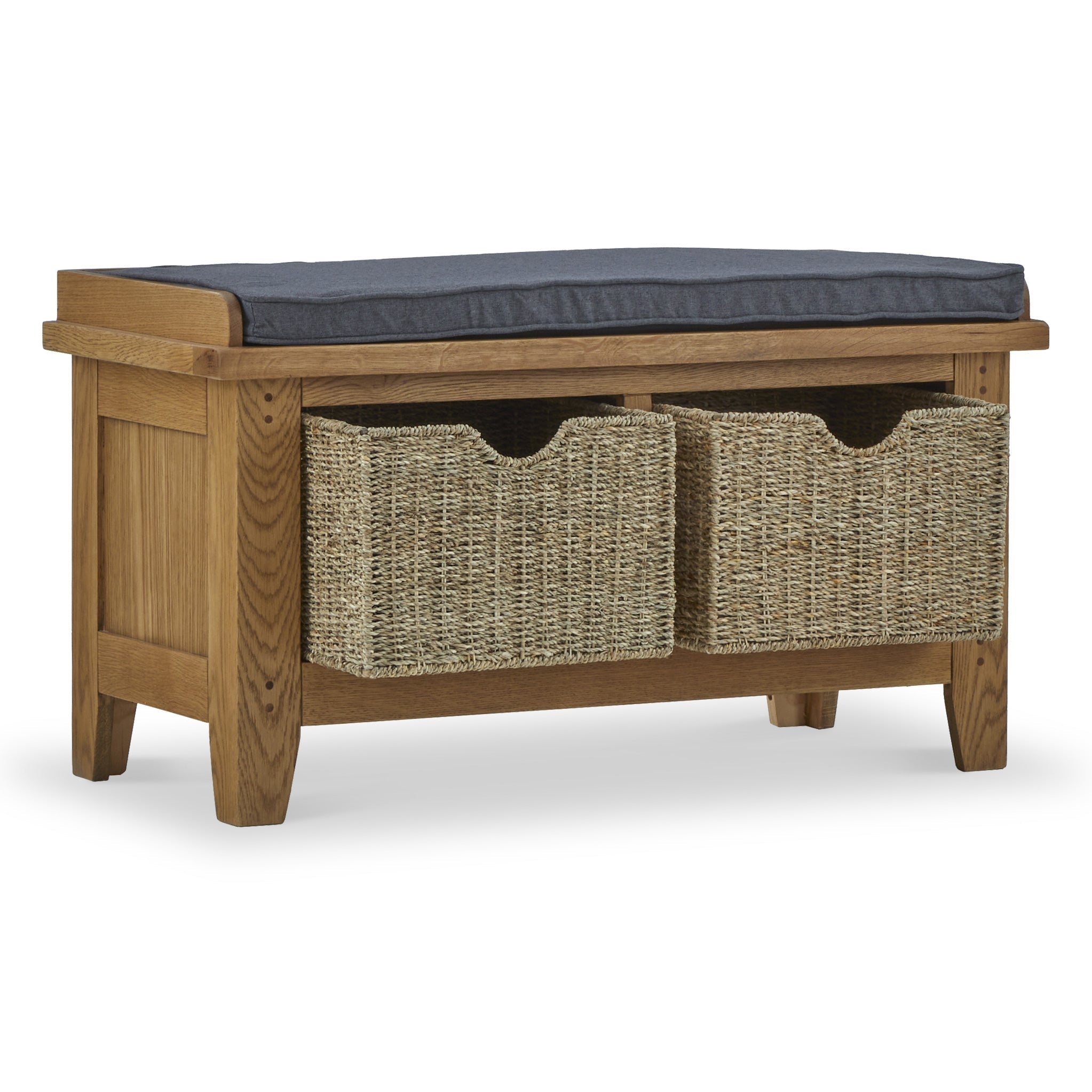 Banc de couloir Broadway Oak avec paniers