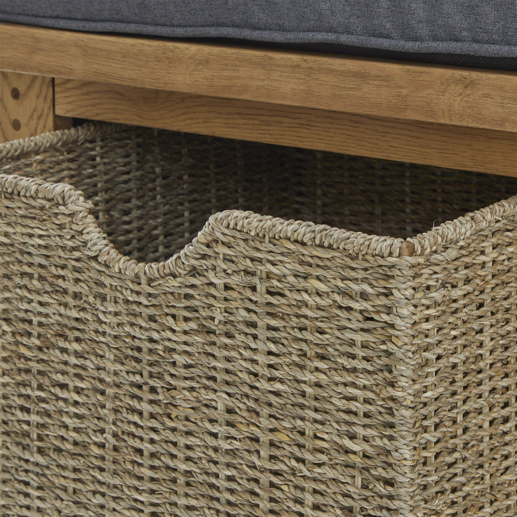 Banc de couloir Broadway Oak avec paniers