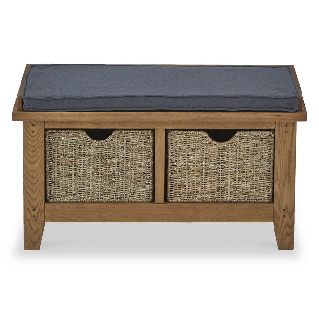 Banc de couloir Broadway Oak avec paniers