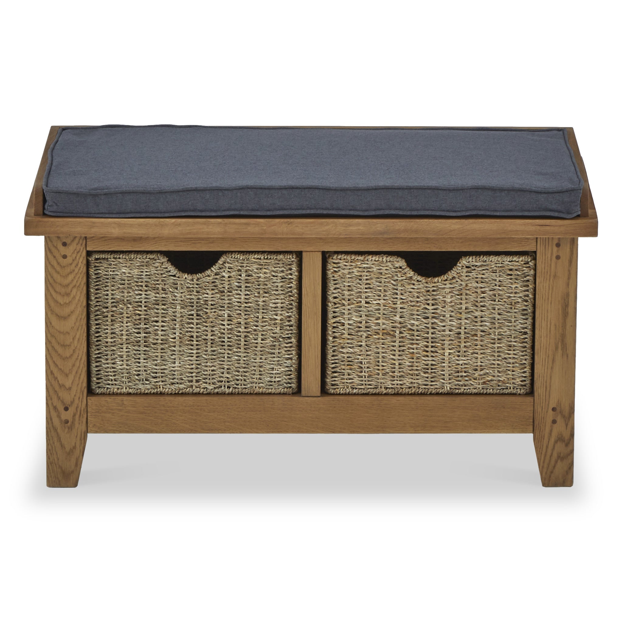 Banc de couloir Broadway Oak avec paniers