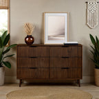 Commode à 6 tiroirs rainurés Oskar