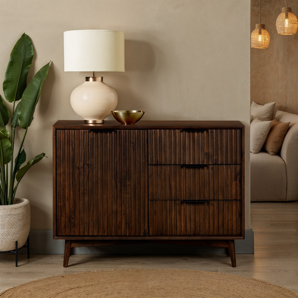 Petit buffet rainuré Oskar