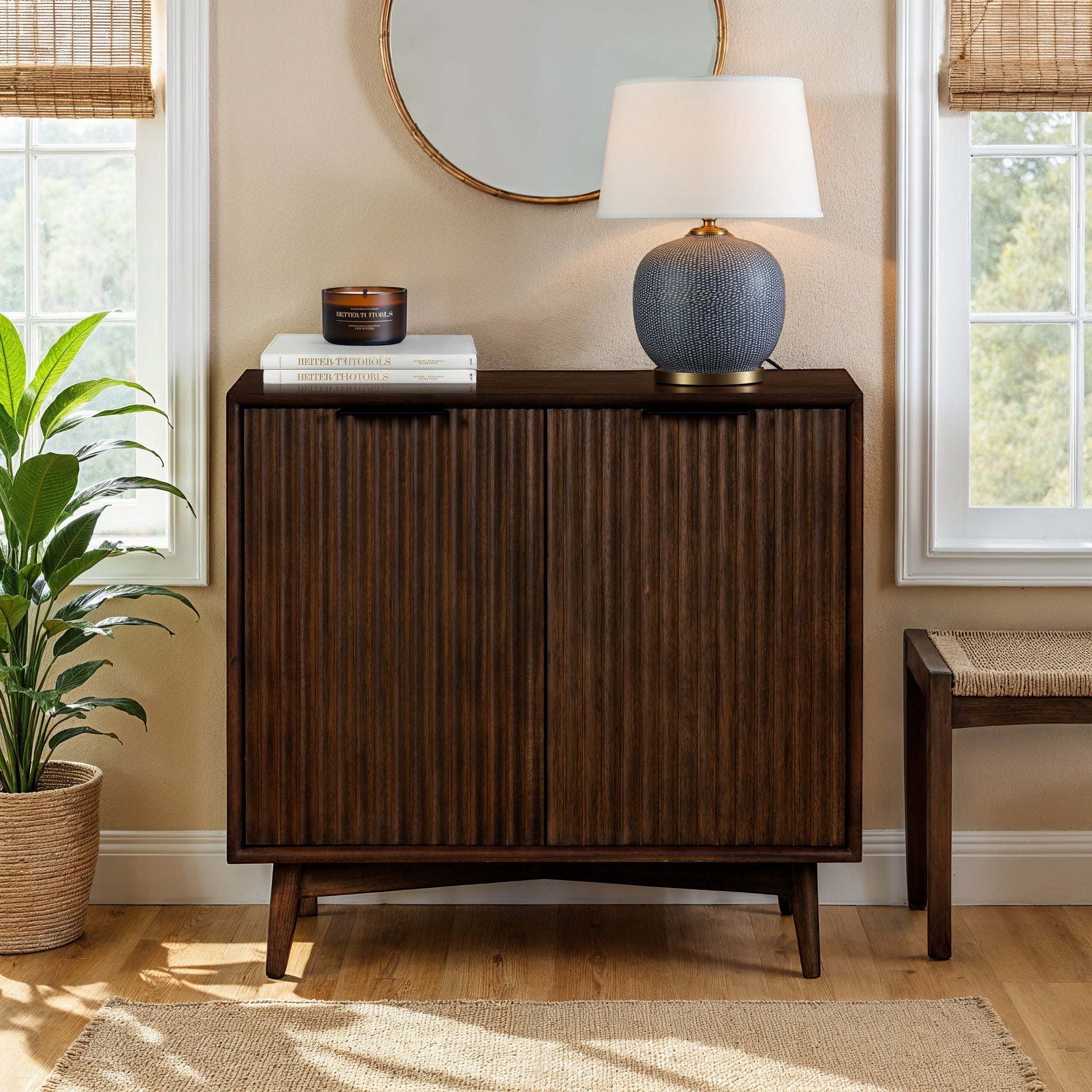 Buffet Oskar à 2 portes rainurées