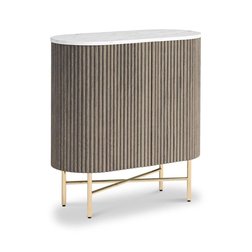 Buffet miniature cannelé gris Amélie