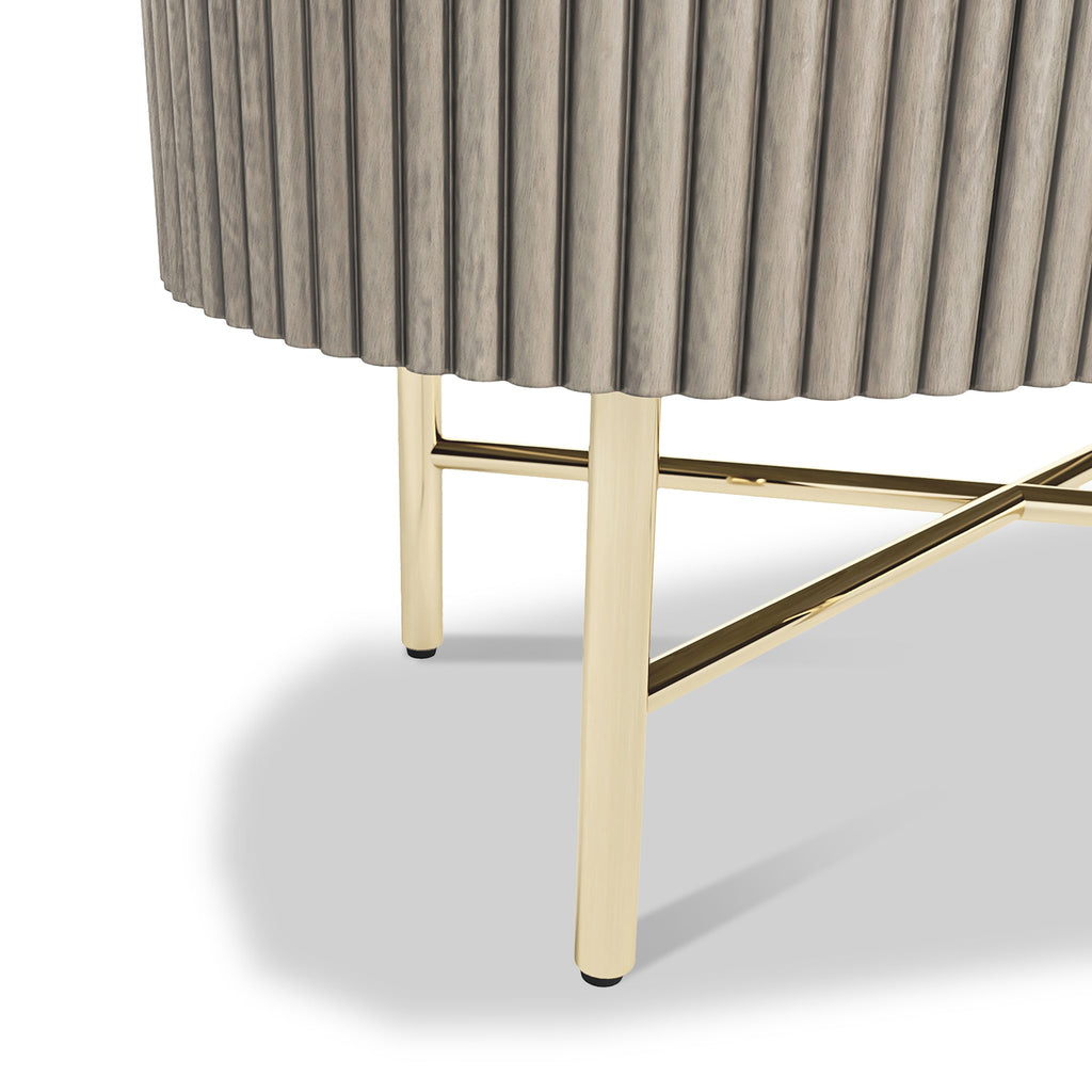 Petit buffet cannelé gris Amélie