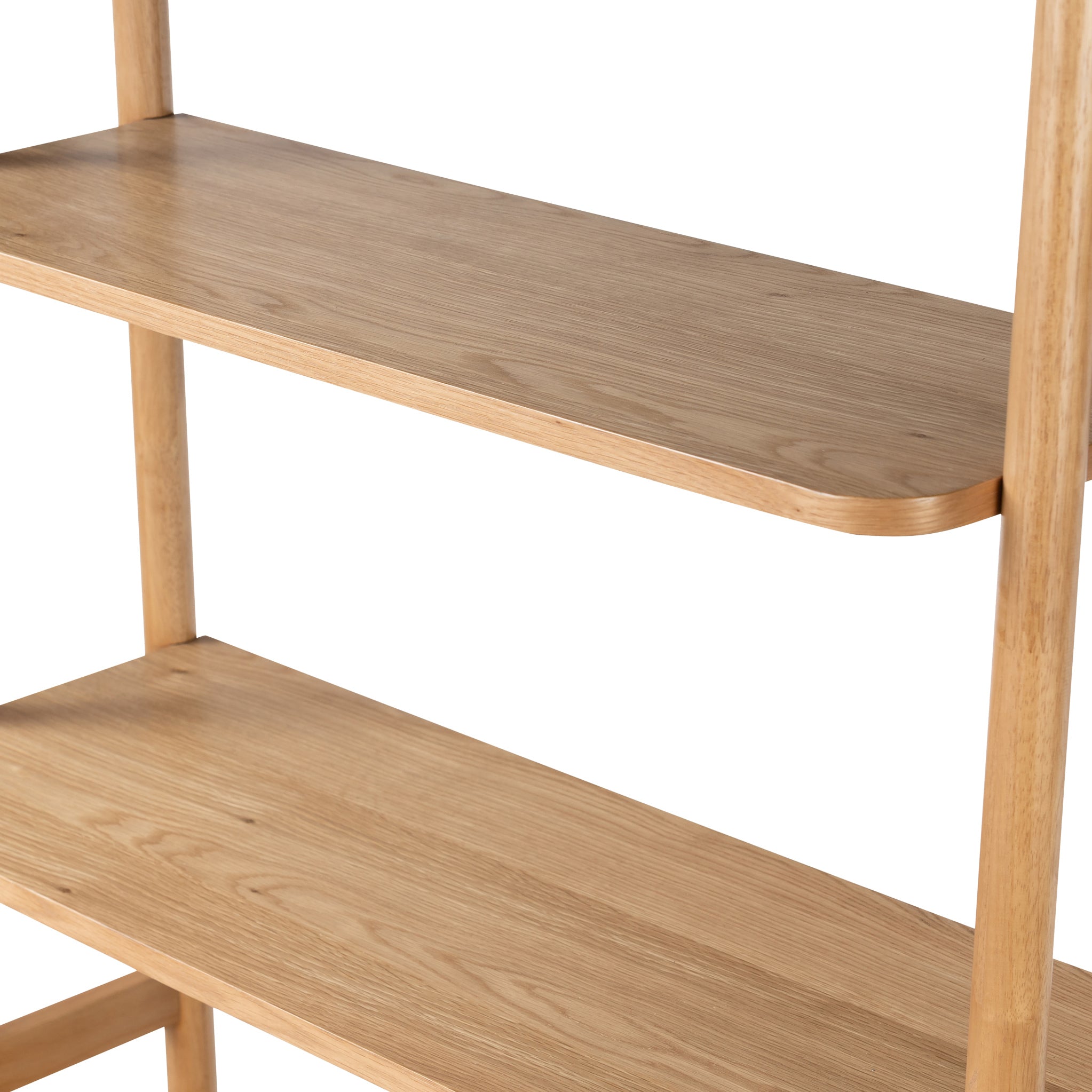 Grande bibliothèque Shorwell en chêne avec placard à deux portes à claire-voie