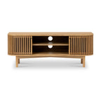 Meuble TV à lattes Shorwell Oak 130 cm