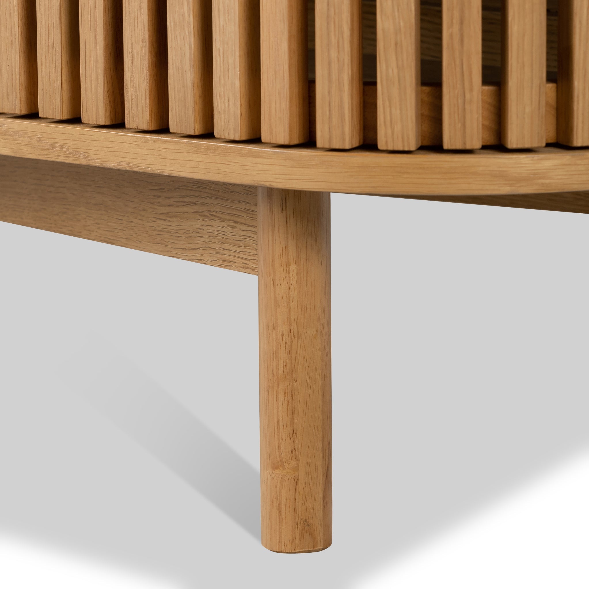 Meuble TV à lattes Shorwell Oak 180 cm