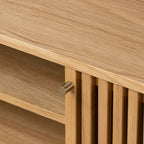 Meuble TV à lattes Shorwell Oak 180 cm