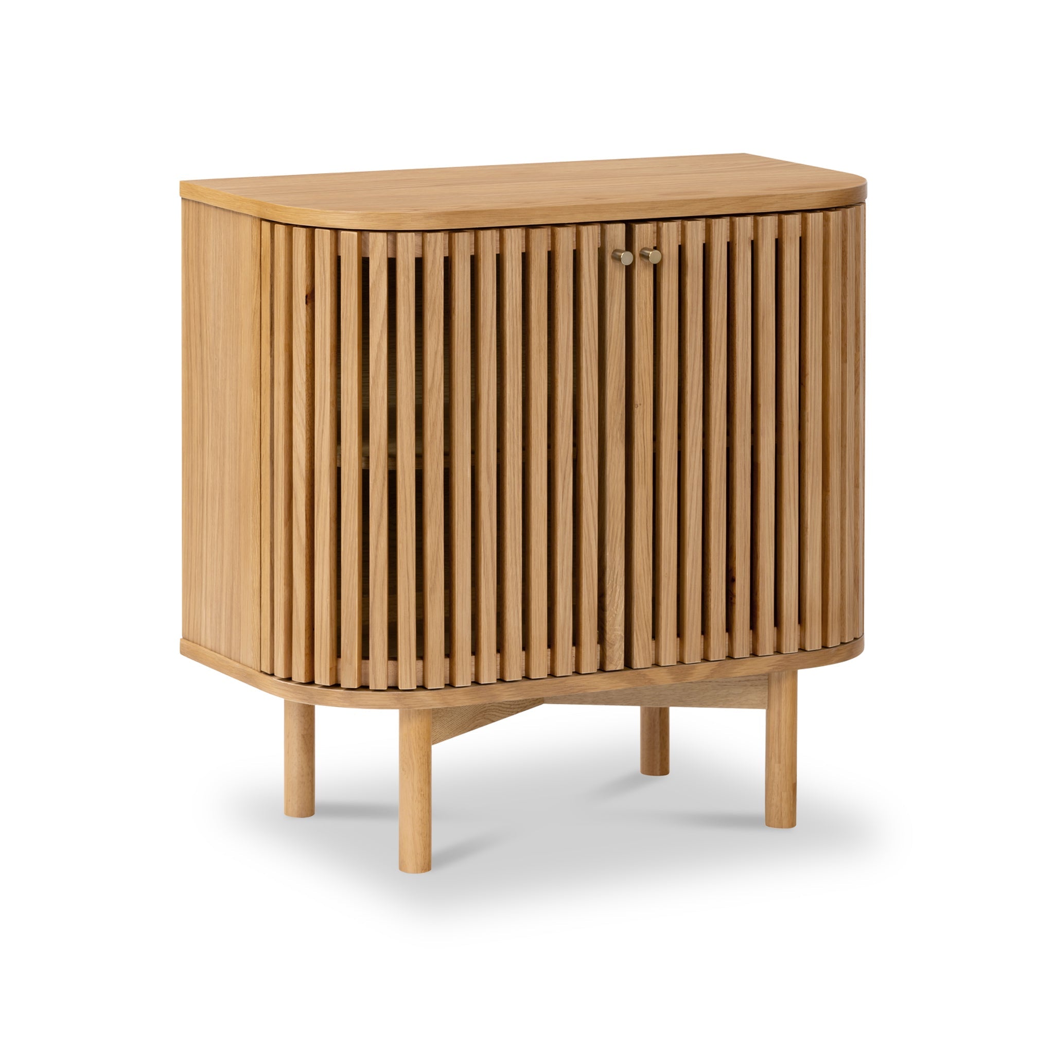 Armoire à lattes en chêne Shorwell