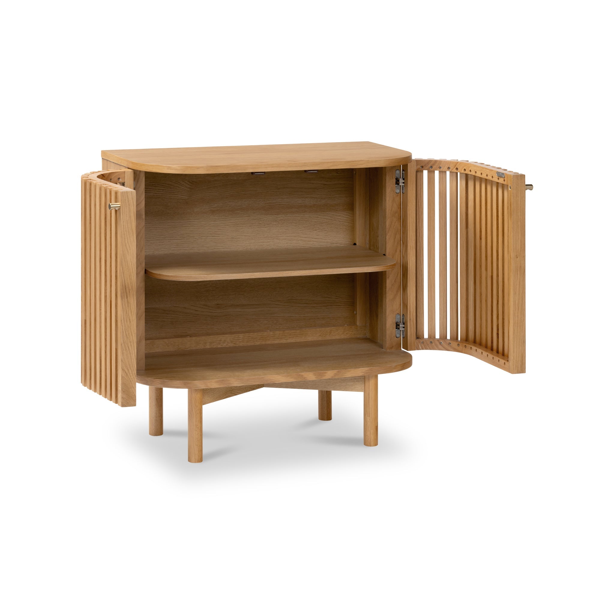 Armoire à lattes en chêne Shorwell