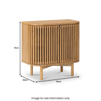 Armoire à lattes en chêne Shorwell